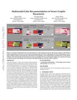 Multimodal Color Recommendation in Vector Graphic Documents