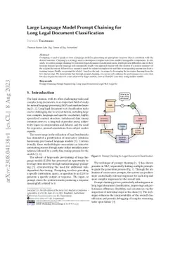 Large Language Model Prompt Chaining for Long Legal Document
  Classification