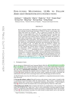 Fine-tuning Multimodal LLMs to Follow Zero-shot Demonstrative
  Instructions