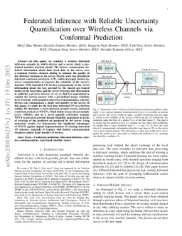 Federated Inference with Reliable Uncertainty Quantification over
  Wireless Channels via Conformal Prediction