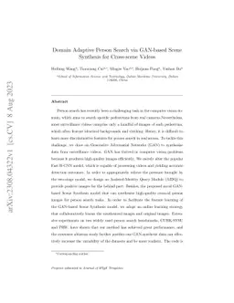 Domain Adaptive Person Search via GAN-based Scene Synthesis for
  Cross-scene Videos