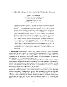 A Lightweight and Accurate Face Detection Algorithm Based on Retinaface