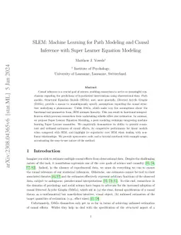 SLEM: Machine Learning for Path Modeling and Causal Inference with Super
  Learner Equation Modeling