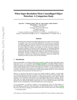 When Super-Resolution Meets Camouflaged Object Detection: A Comparison
  Study