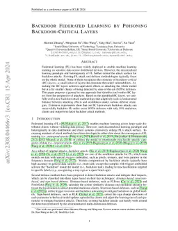 Backdoor Federated Learning by Poisoning Backdoor-Critical Layers