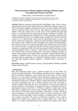 Characterization of Human Balance through a Reinforcement Learning-based
  Muscle Controller