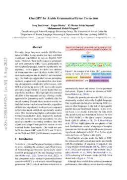 ChatGPT for Arabic Grammatical Error Correction