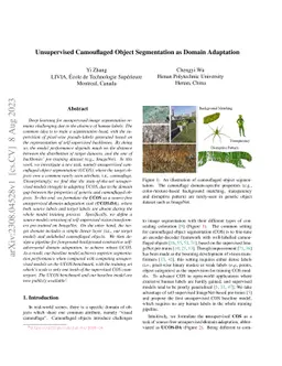 Unsupervised Camouflaged Object Segmentation as Domain Adaptation