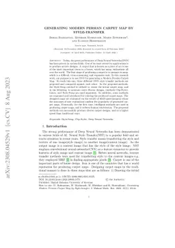 Generating Modern Persian Carpet Map by Style-transfer