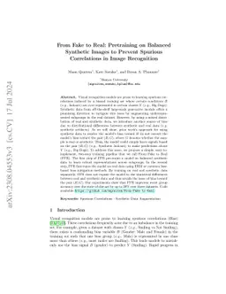 From Fake to Real: Pretraining on Balanced Synthetic Images to Prevent
  Spurious Correlations in Image Recognition