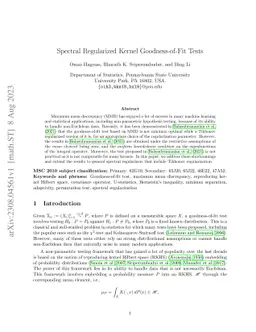 Spectral Regularized Kernel Goodness-of-Fit Tests