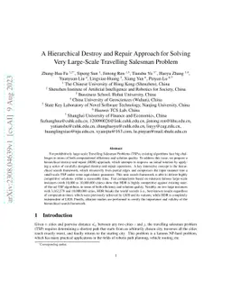 A Hierarchical Destroy and Repair Approach for Solving Very Large-Scale
  Travelling Salesman Problem