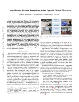 Long-Distance Gesture Recognition using Dynamic Neural Networks