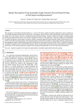 Speaker Recognition Using Isomorphic Graph Attention Network Based
  Pooling on Self-Supervised Representation