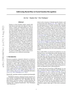 Addressing Racial Bias in Facial Emotion Recognition