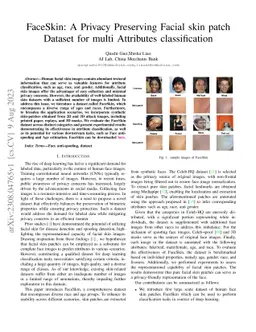 FaceSkin: A Privacy Preserving Facial skin patch Dataset for multi
  Attributes classification