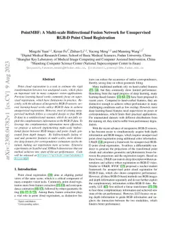 PointMBF: A Multi-scale Bidirectional Fusion Network for Unsupervised
  RGB-D Point Cloud Registration