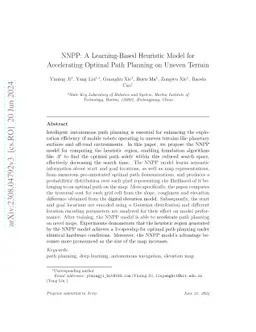 NNPP: A Learning-Based Heuristic Model for Accelerating Optimal Path
  Planning on Uneven Terrain