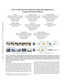 View while Moving: Efficient Video Recognition in Long-untrimmed Videos