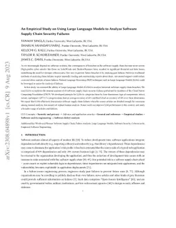 An Empirical Study on Using Large Language Models to Analyze Software
  Supply Chain Security Failures