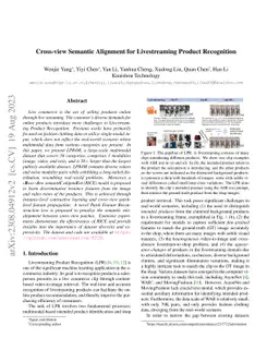 Cross-view Semantic Alignment for Livestreaming Product Recognition