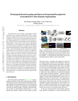 Prototypical Kernel Learning and Open-set Foreground Perception for
  Generalized Few-shot Semantic Segmentation