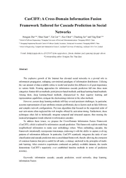 CasCIFF: A Cross-Domain Information Fusion Framework Tailored for
  Cascade Prediction in Social Networks