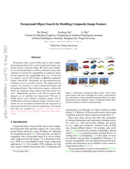 Foreground Object Search by Distilling Composite Image Feature