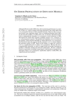 On Error Propagation of Diffusion Models