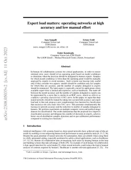 Expert load matters: operating networks at high accuracy and low manual
  effort