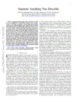 Separate Anything You Describe