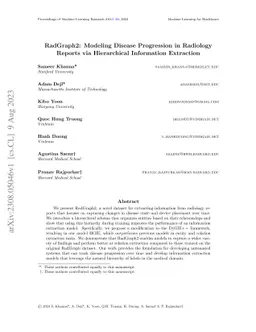 RadGraph2: Modeling Disease Progression in Radiology Reports via
  Hierarchical Information Extraction