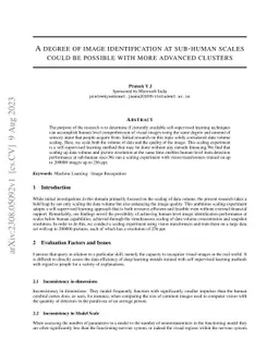 A degree of image identification at sub-human scales could be possible
  with more advanced clusters