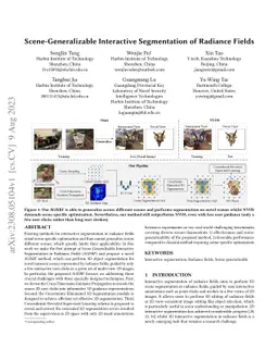 Scene-Generalizable Interactive Segmentation of Radiance Fields