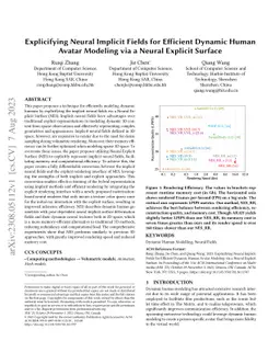 Explicifying Neural Implicit Fields for Efficient Dynamic Human Avatar
  Modeling via a Neural Explicit Surface