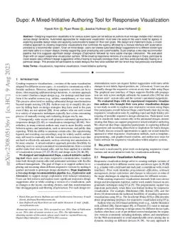 Dupo: A Mixed-Initiative Authoring Tool for Responsive Visualization