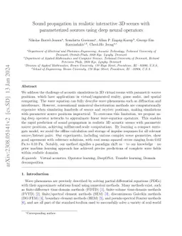 Sound propagation in realistic interactive 3D scenes with parameterized
  sources using deep neural operators