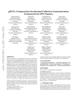 gZCCL: Compression-Accelerated Collective Communication Framework for
  GPU Clusters