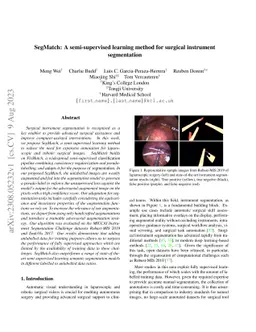 SegMatch: A semi-supervised learning method for surgical instrument segmentation