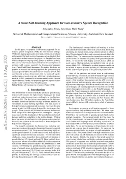 A Novel Self-training Approach for Low-resource Speech Recognition