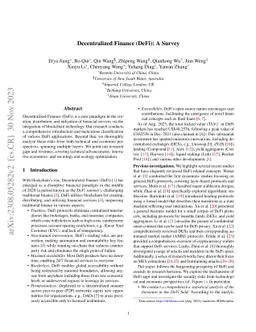 Decentralized Finance (DeFi): A Survey