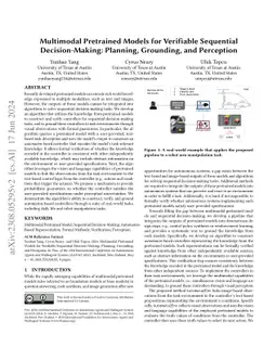 Multimodal Pretrained Models for Verifiable Sequential Decision-Making:
  Planning, Grounding, and Perception