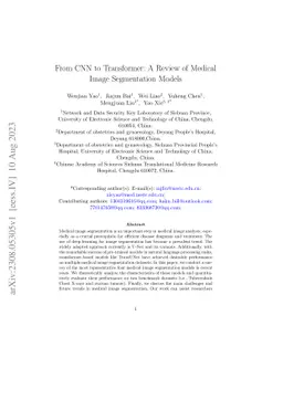 From CNN to Transformer: A Review of Medical Image Segmentation Models