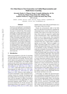 Few-Shot Data-to-Text Generation via Unified Representation and
  Multi-Source Learning