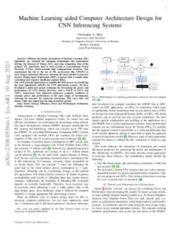 Machine Learning aided Computer Architecture Design for CNN Inferencing
  Systems