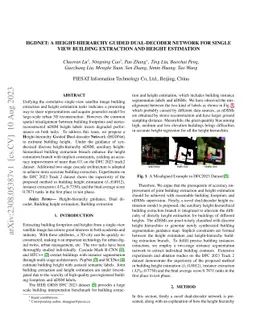 HGDNet: A Height-Hierarchy Guided Dual-Decoder Network for Single View
  Building Extraction and Height Estimation