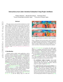 Interaction-aware Joint Attention Estimation Using People Attributes