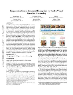 Progressive Spatio-temporal Perception for Audio-Visual Question
  Answering