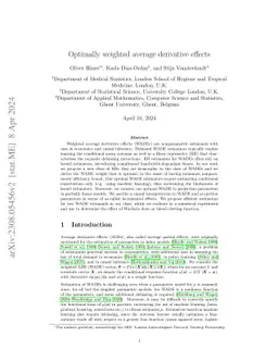 Optimally weighted average derivative effects