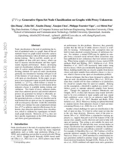 $\mathcal{G}^2Pxy$: Generative Open-Set Node Classification on Graphs
  with Proxy Unknowns